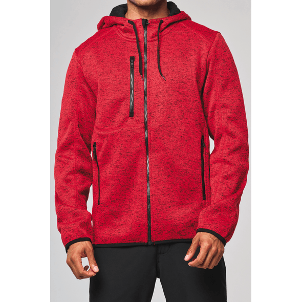 Proact | Gebreid jack met capuchon voor heren